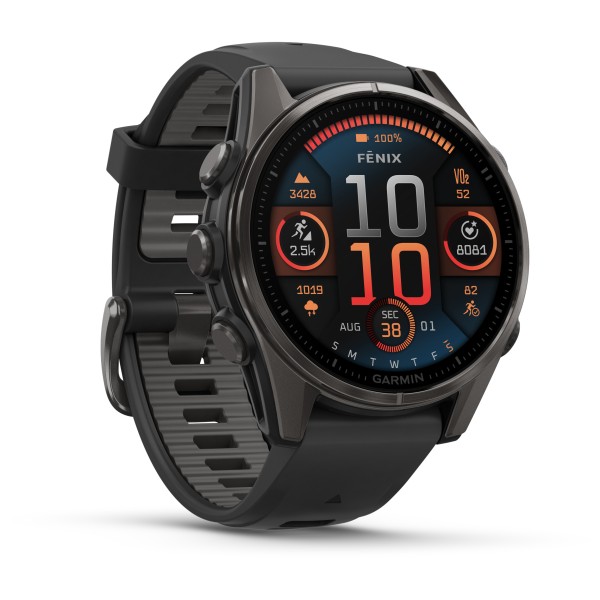 Garmin - Fenix 8 AMOLED Sapphire - Multifunktionsuhr Gr Ø 43 mm schwarz/ carbongrau titan