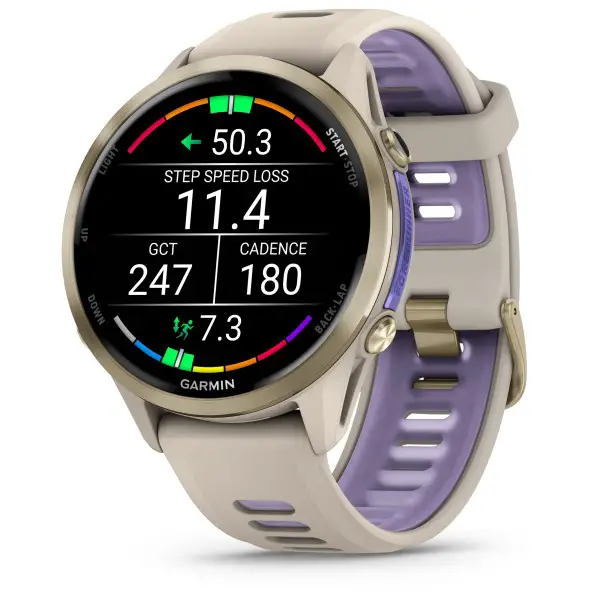 Garmin - Forerunner 970 - Multifunktionsuhr grau/ softgold titan