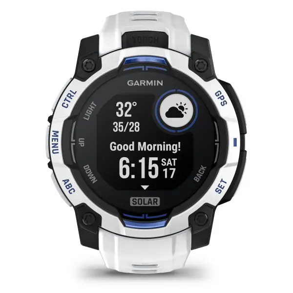 Garmin - Instinct 3 Solar 45 - Multifunktionsuhr schwarz/weiß