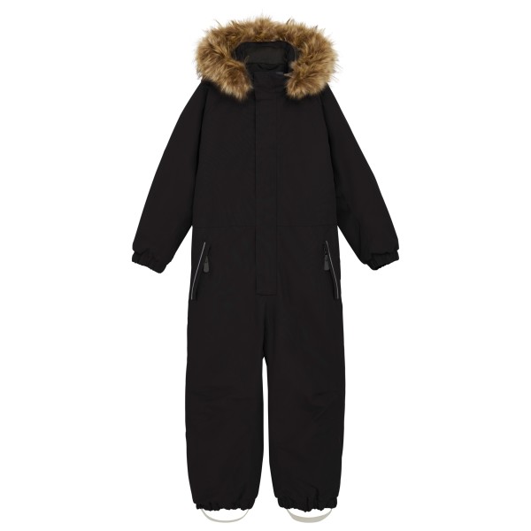 Color Kids - Kid's Coverall with Fake Fur - Overall Gr 92 schwarz