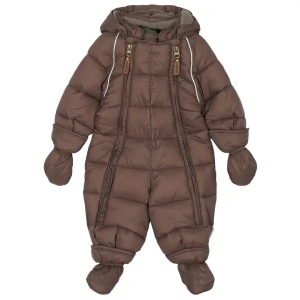 Mikk-Line - Puffer Baby Suit with Acc - Overall Gr 56 braun