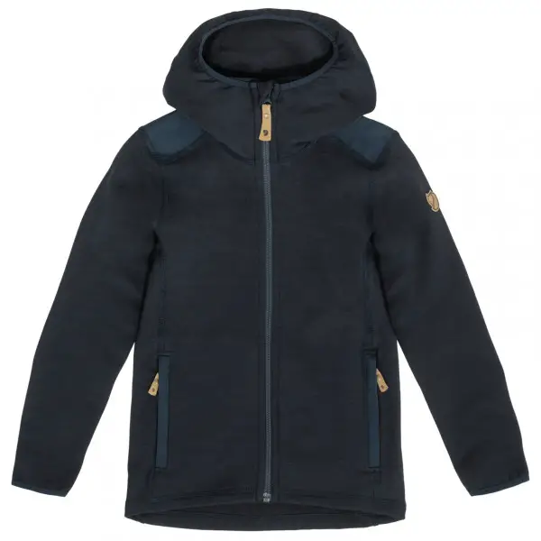 Fjällräven - Kid's Keb Fleece Hoodie - Wolljacke Gr 134 blau/schwarz