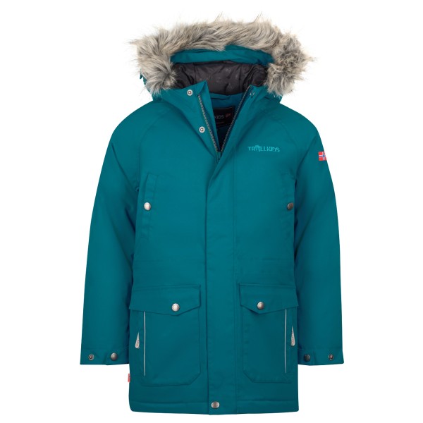 Trollkids - Kid's Nordkapp Jacket - Parka Gr 98 türkis/blau