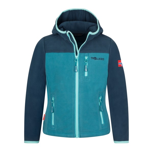 Trollkids - Kid's Stavanger Jacket - Fleecejacke Gr 140 blau/türkis