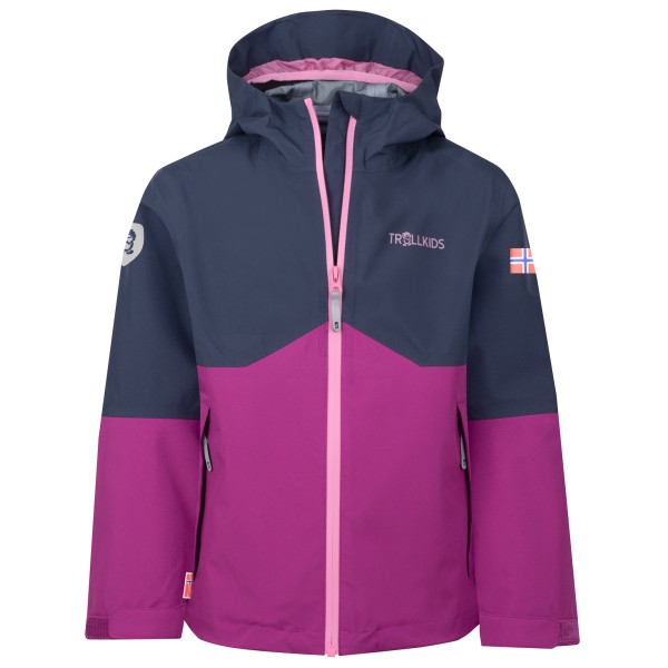 Trollkids - Kid's Gjende Jacket - Regenjacke Gr 104 blau/lila