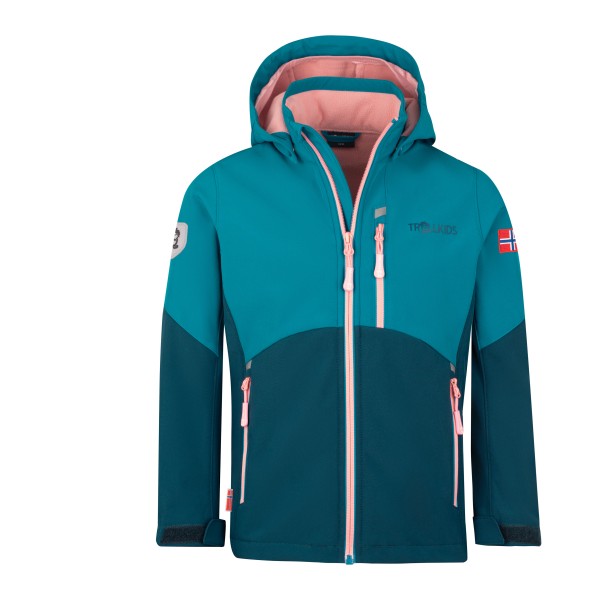 Trollkids - Girl's Balestrand Jacket - Softshelljacke Gr 116 blau/türkis