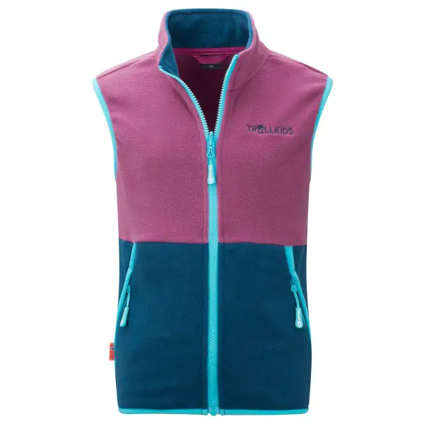 Trollkids - Kid's Kjerag Vest - Fleeceweste Gr 104 blau/lila