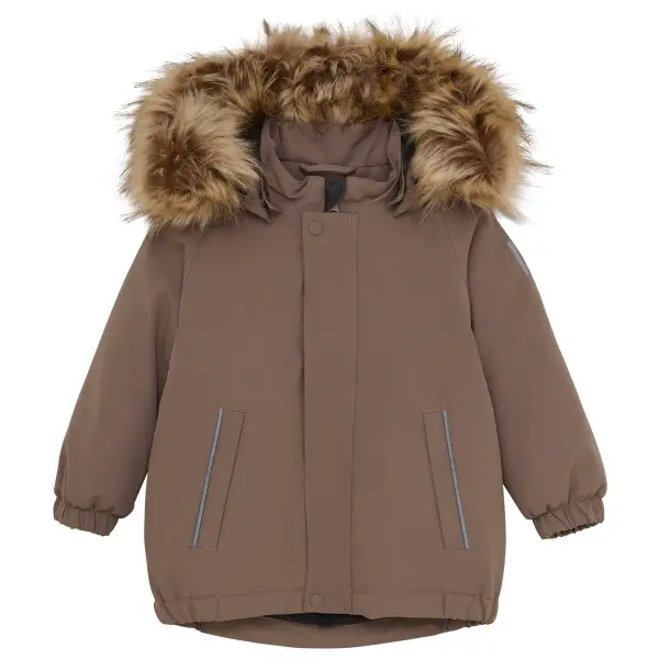 Color Kids - Baby's Parka with Fake Fur - Winterjacke Gr 74 braun