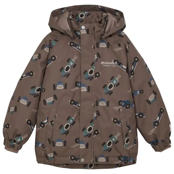 Minymo - Kid's Twill Snow Jacket AOP - Winterjacke Gr 80 braun