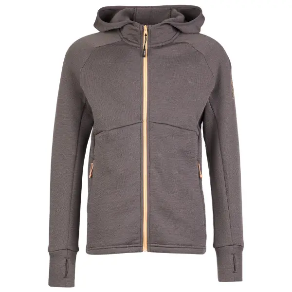 Stoic - Kid's MerinoFleece240 StorforsSt. Zip Hoody - Merinohoodie Gr 104 grau