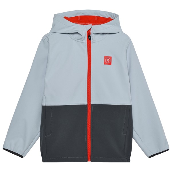 Color Kids - Kid's Softshell Colorblock - Softshelljacke Gr 98 grau