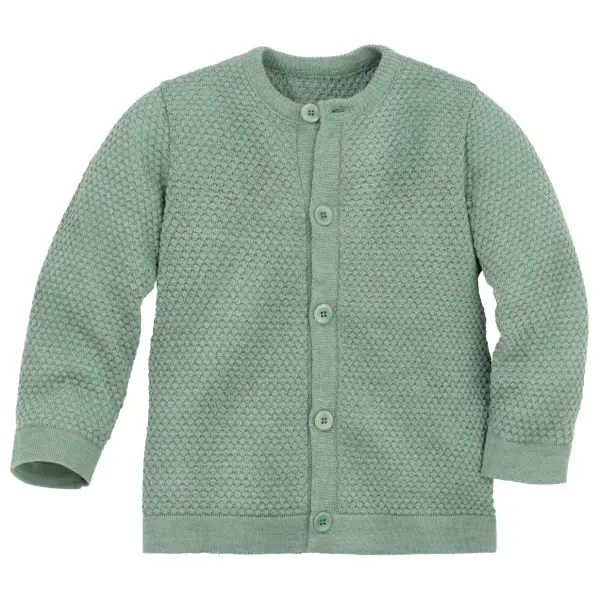 disana - Wabenstrick Jacke - Merinojacke Gr 110/116 türkis