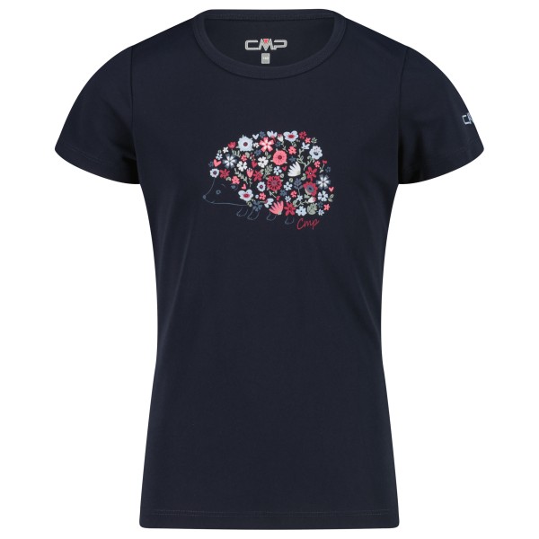 CMP - Girl's T-Shirt Piquet Print - Funktionsshirt Gr 116 blau