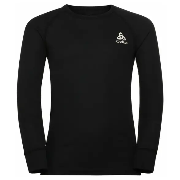 Odlo - Kid's Base Layer Top Crew Neck L/S Active Warm Eco - Kunstfaserunterwäsche Gr 80 schwarz