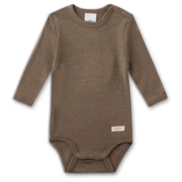 Sanetta - Kid's Wool Body L/S - Merinounterwäsche Gr 44/50 braun