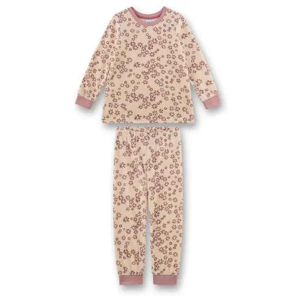 Sanetta - Kid's Pyjama Long AOP 233631 - Schlafanzug Gr 92 beige