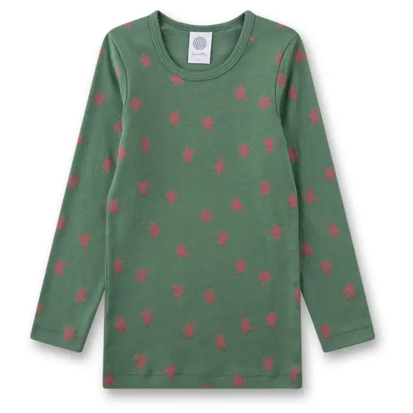 Sanetta - Kid's T-Shirt 1/1 AOP 337034 - Longsleeve Gr 92 oliv