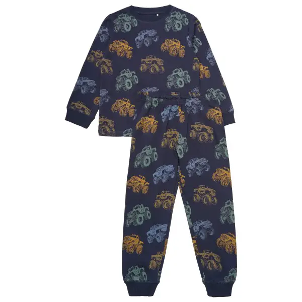 Minymo - Kid's Pyjamas L/S Set AOP No. 134063 - Schlafanzug Gr 98 blau