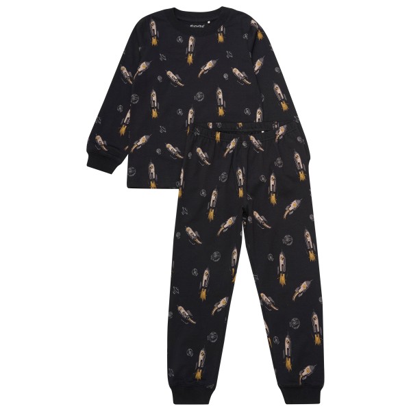 Minymo - Kid's Pyjamas L/S Set AOP No. 134069 - Schlafanzug Gr 86 schwarz