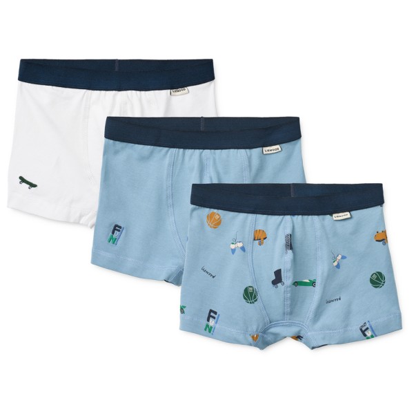 LIEWOOD - Kid's Marvin Boxers 3-Pack - Unterhose Gr 110-116 blau