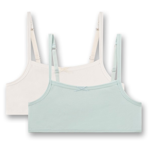Sanetta - Kid's Doppelpack Bustier 349463 - Alltagsunterwäsche Gr 140 grau/weiß