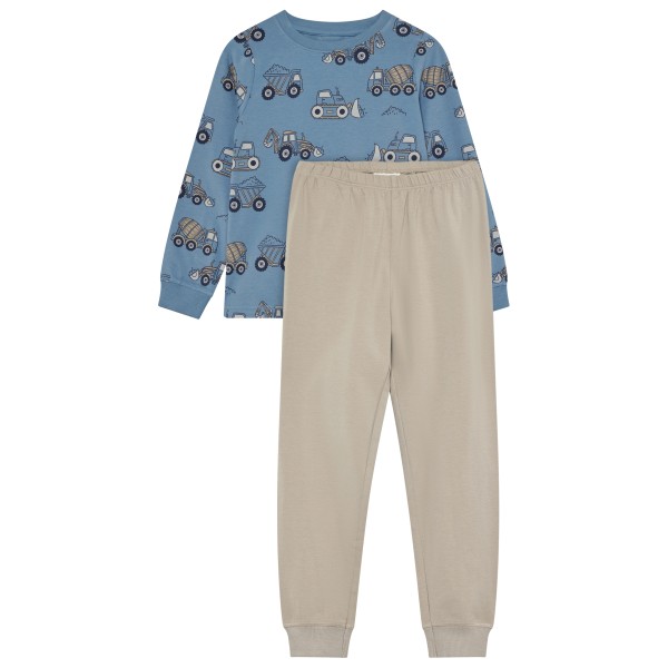Minymo - Kid's Pyjamas L/S Set AOP 134262 - Alltagsunterwäsche Gr 86 grau