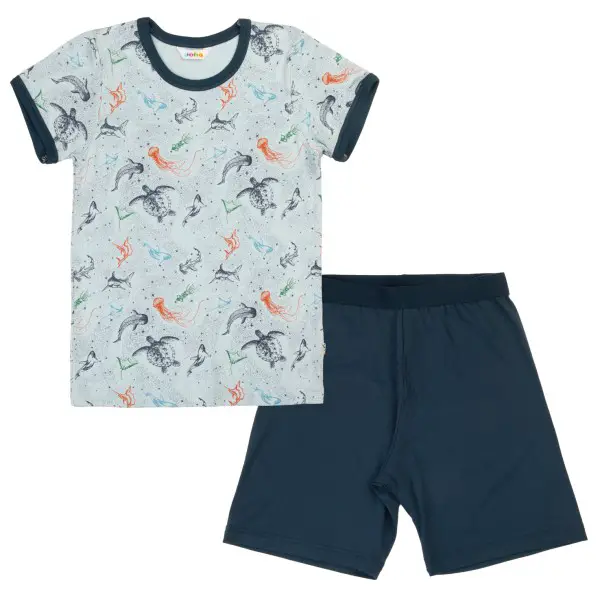 Joha - Boy's Summer Pyjamas - Alltagsunterwäsche Gr 100 grau/blau