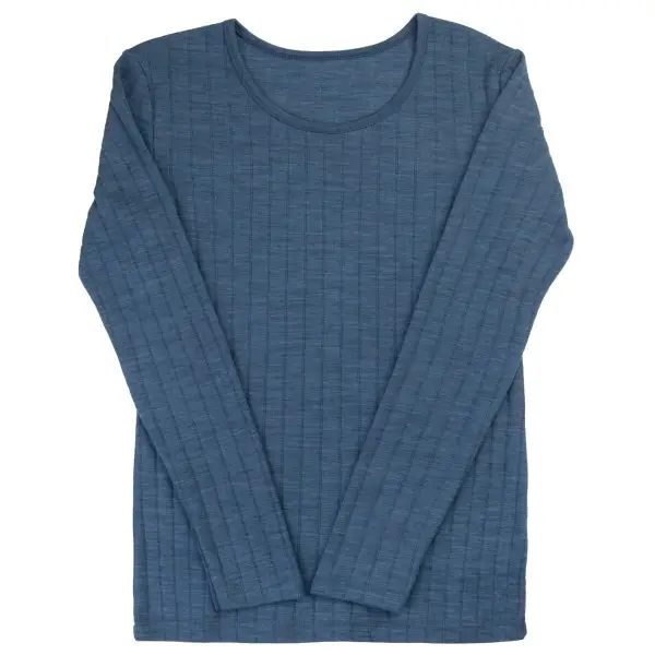 Joha - Kid's Blouse Long Sleeves - Merinolongsleeve Gr XS blau