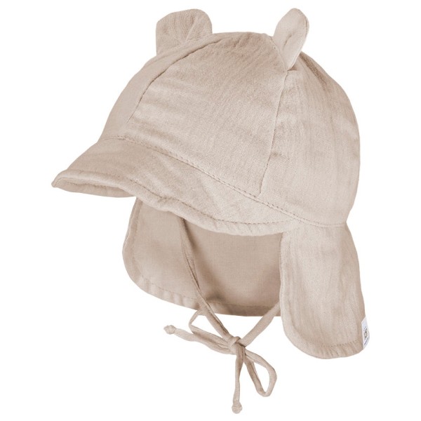 maximo - Baby's Schildmütze m. Ohren u. Nackenschutz - Cap Gr 39 cm beige