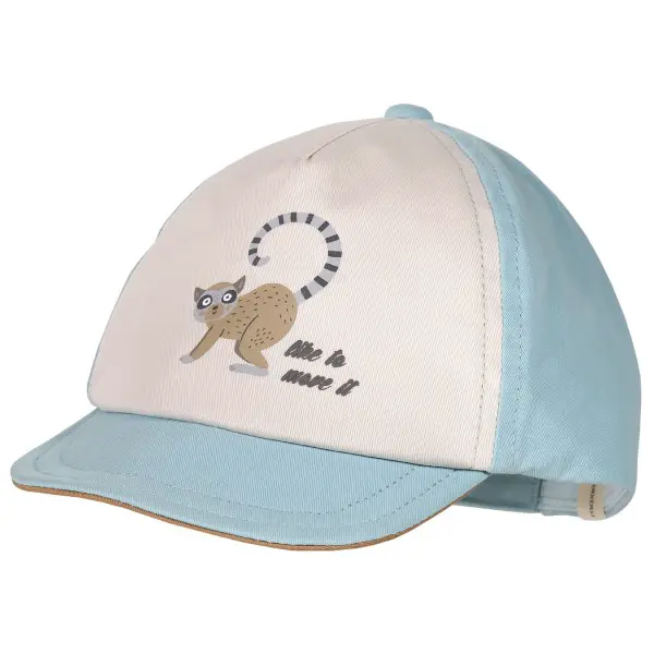 maximo - Baby Boy's Cap Lemur Flexdach mit Klettverschluß - Cap Gr 47-49 cm grau