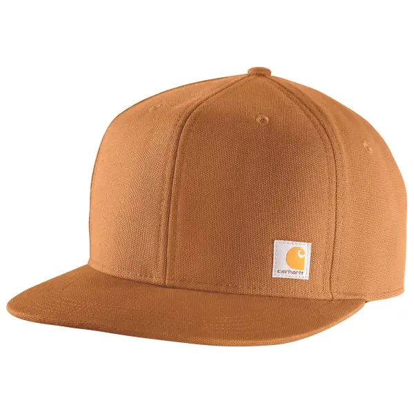 Carhartt - Firm Duck Flat Brim Cap - Mütze Gr One Size braun/orange