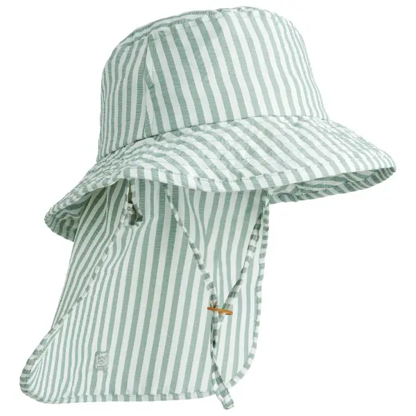 LIEWOOD - Kid's Damona Seersucker Sun Hat - Hut Gr 41-43 cm - 0-3 Months grau