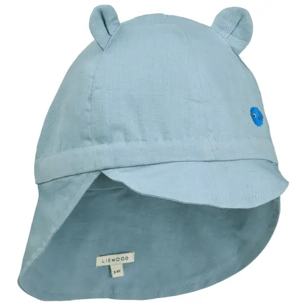 LIEWOOD - Kid's Gorm Linen Sun Hat with Ears - Cap Gr 41-43 cm - 0-3 Months türkis