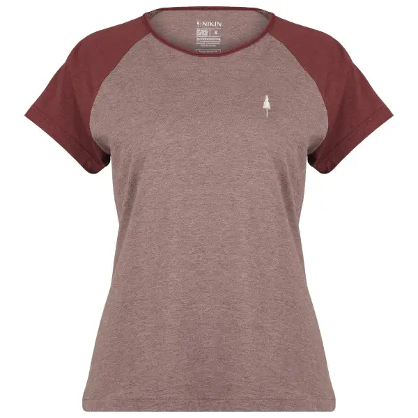 NIKIN - Women's TreeShirt Raglan Colorblock Coffee - Funktionsshirt Gr XS braun