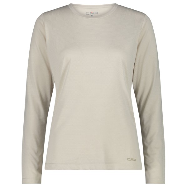 CMP - Women's L/S Jacquard T-Shirt - Funktionsshirt Gr 36 beige/grau