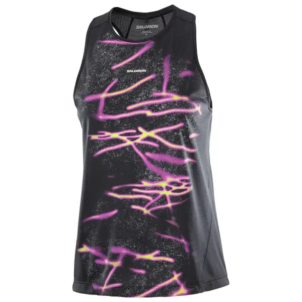Salomon - Women's SHKout Core Tank GFX - Tank Top Gr XS grau