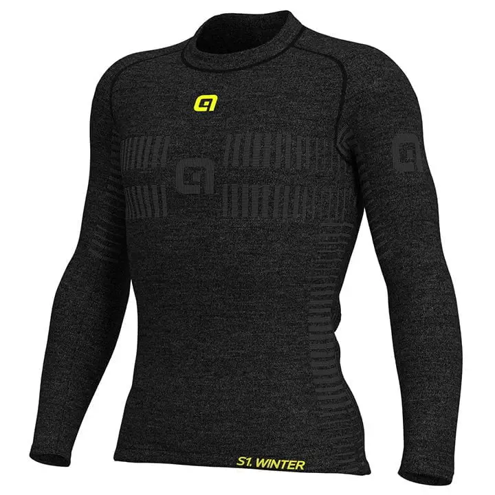 ALÉ Langarm-Seamless Wool Radunterhemd, für Herren, Größe L-XL