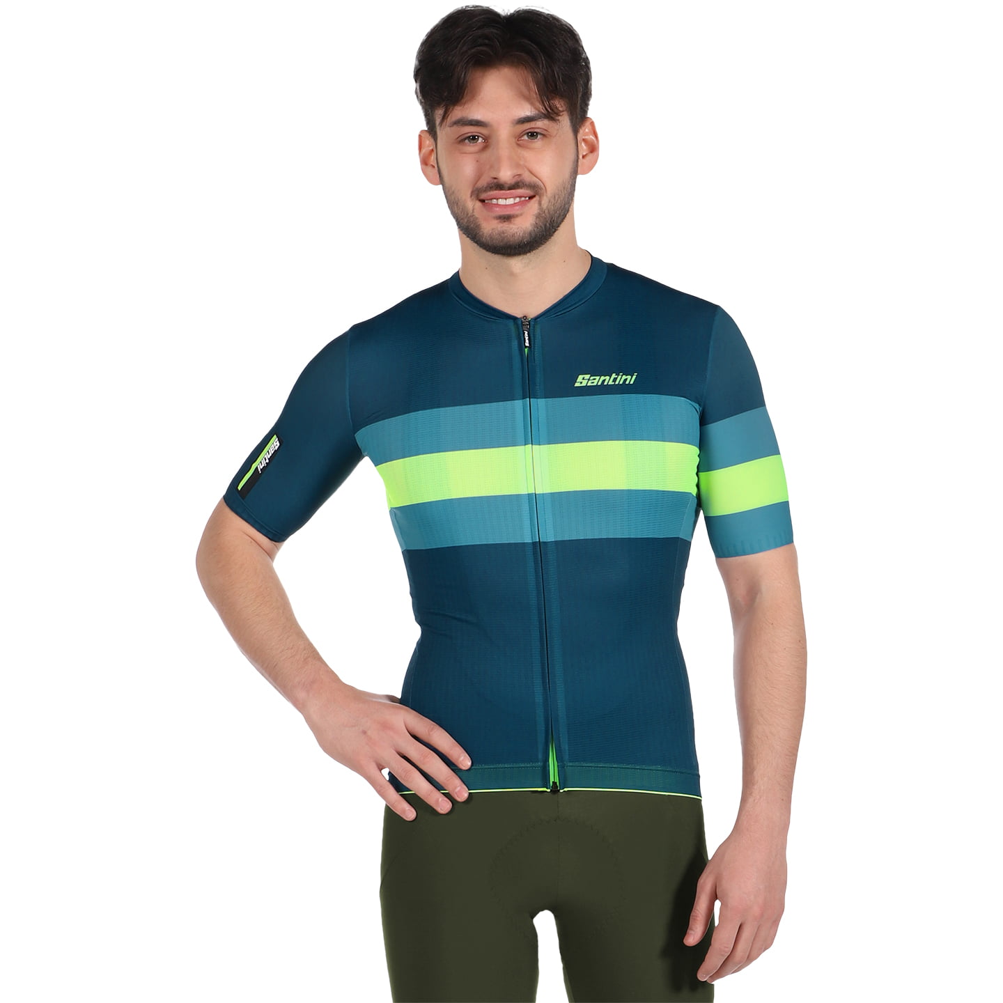 SANTINI Sleek Bengal Kurzarmtrikot, für Herren, Größe XL, Radtrikot,
