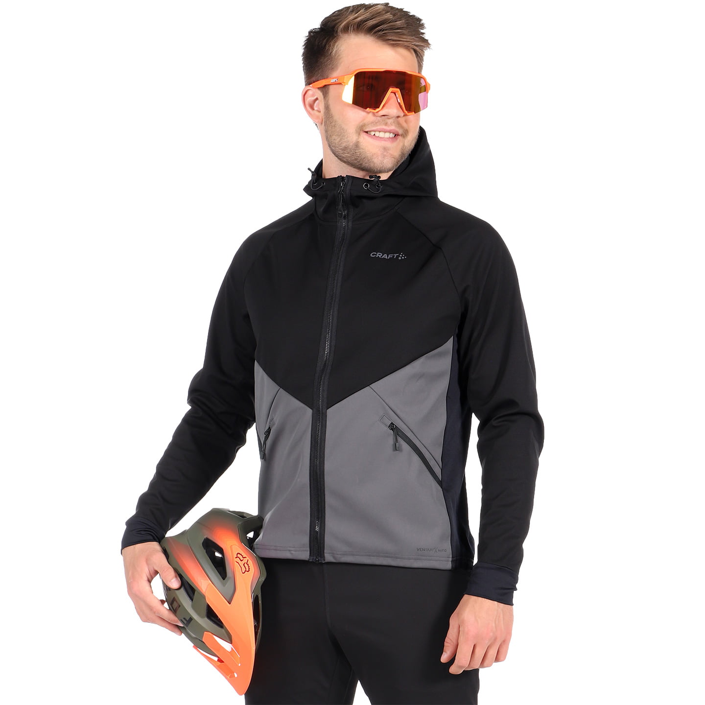CRAFT Core Glide Hood Winterjacke, für Herren, Größe L, Radjacke,