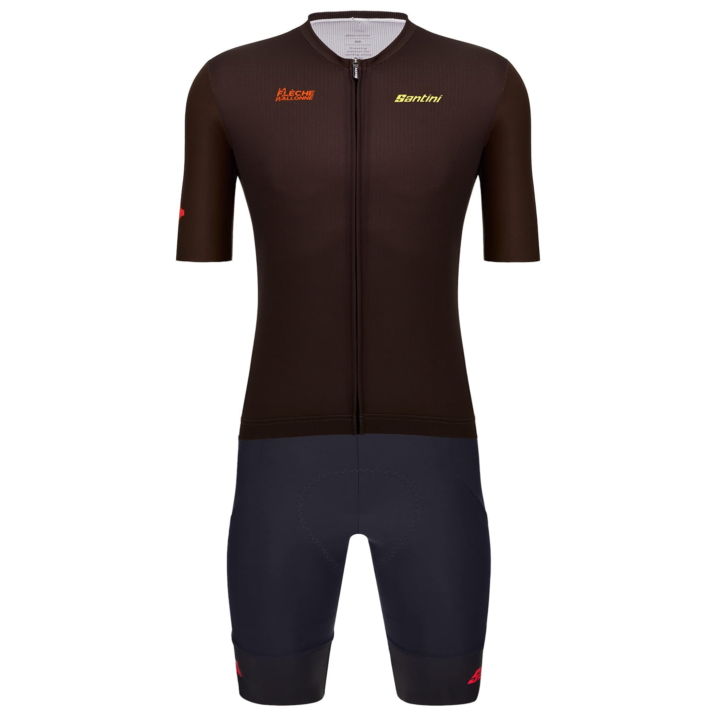 Set (Radtrikot + Radhose) SANTINI Flèche Wallone 2024 Set (2 Teile), für Herren,