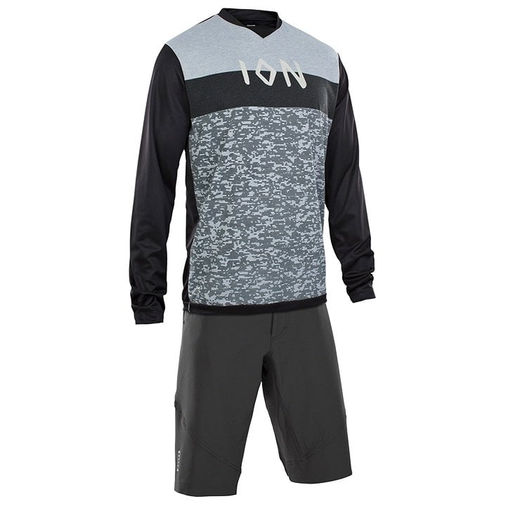 Set (Radtrikot + Radhose) ION Scrub AMP Set (2 Teile), für Herren