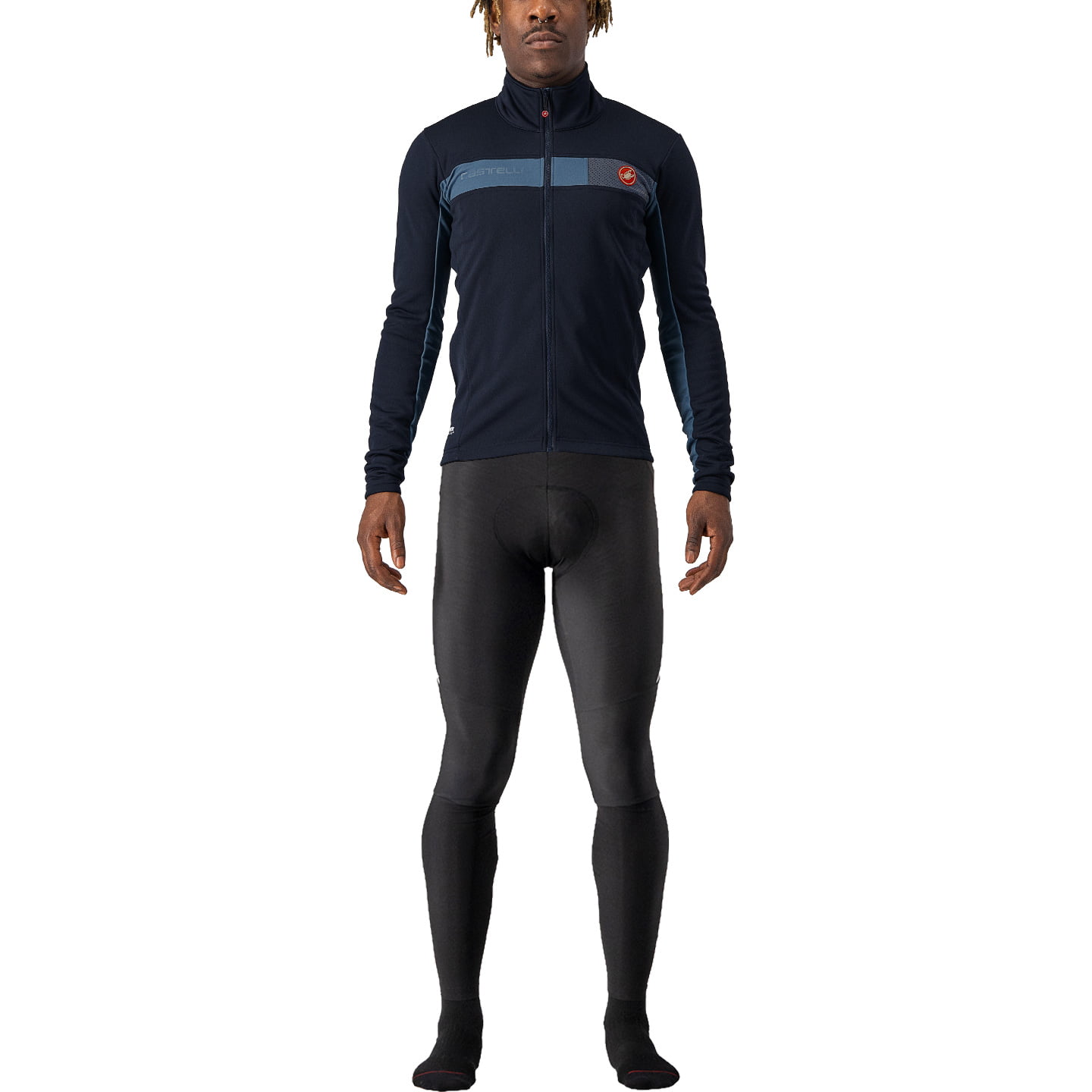 Set (Winterjacke + lange Radhose) CASTELLI Mortirolo 6S Set (2 Teile), für