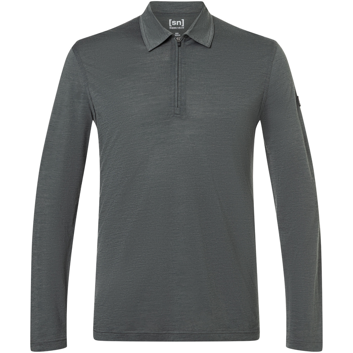 Super.Natural Herren Zip Polo Longsleeve