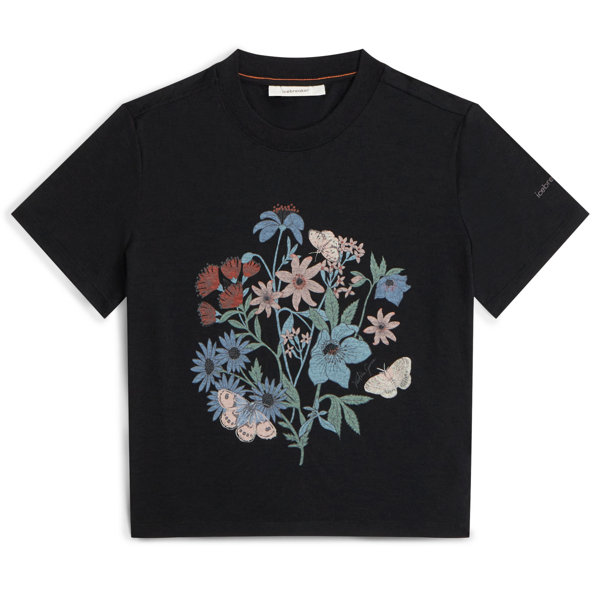 Icebreaker Damen 150 Tech Lite Crop NZ Flora T-Shirt