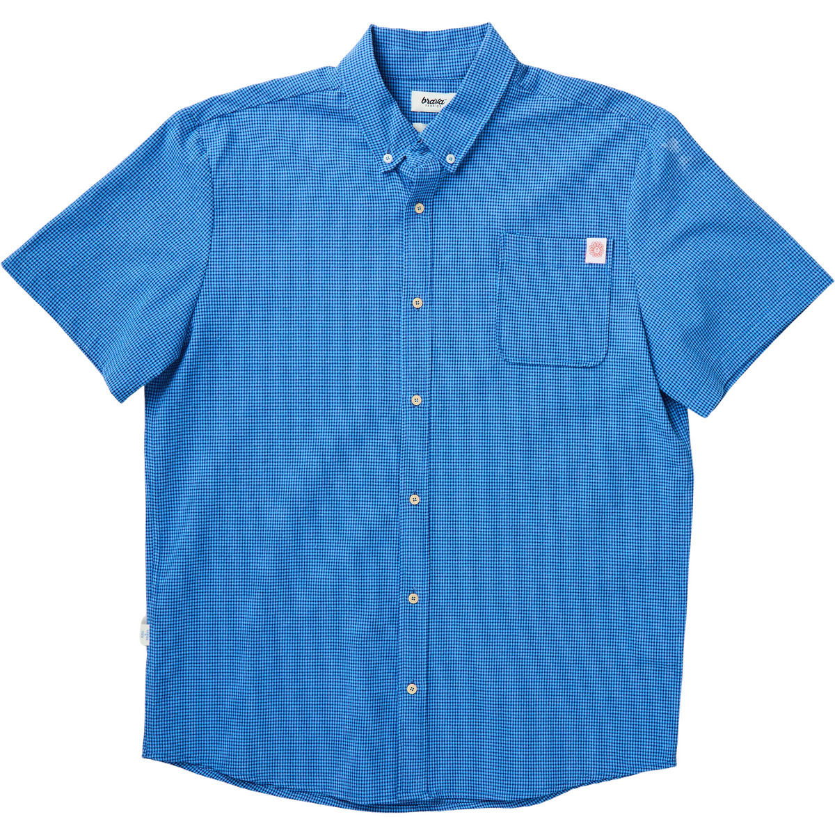 Brava Fabrics Herren Asis Percales Daisy Checks Boxy Hemd