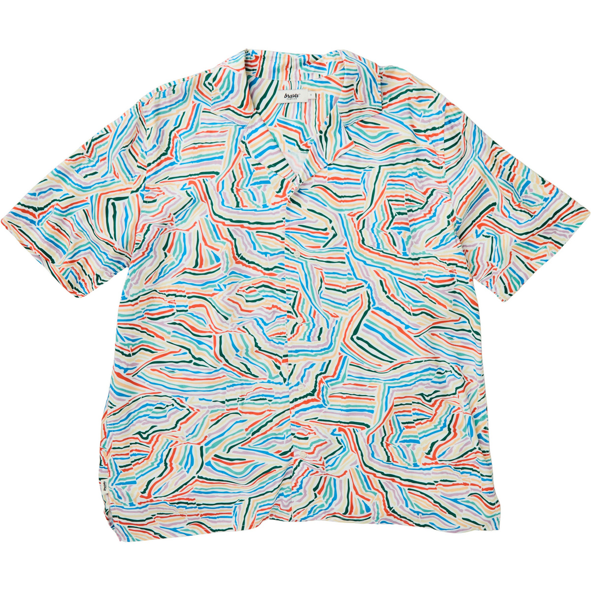 Brava Fabrics Herren Messy Stripes Aloha Hemd