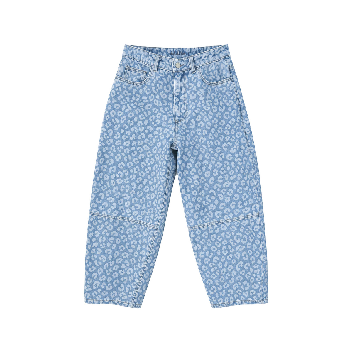 Mazine Damen Printed Barrel Leg Jeans