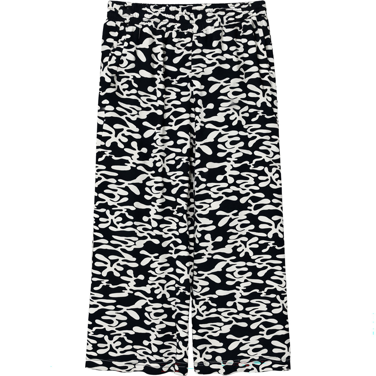 Mazine Damen Printed Wide Leg Viscose Hose