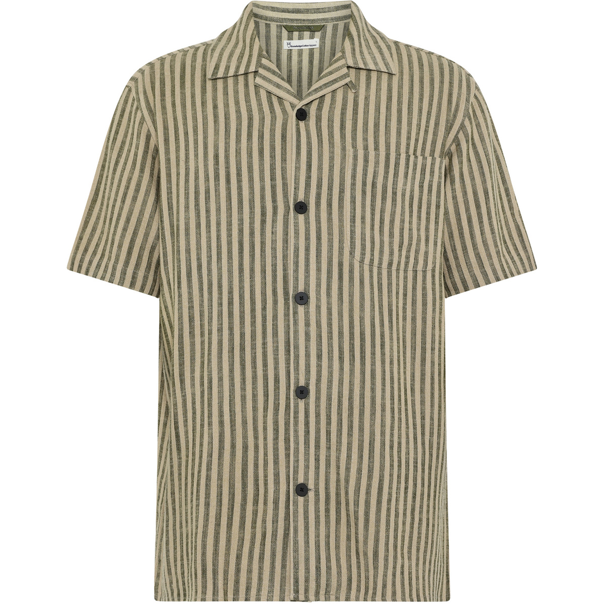 KnowledgeCotton Apparel Herren Linen-Mix Striped Hemd