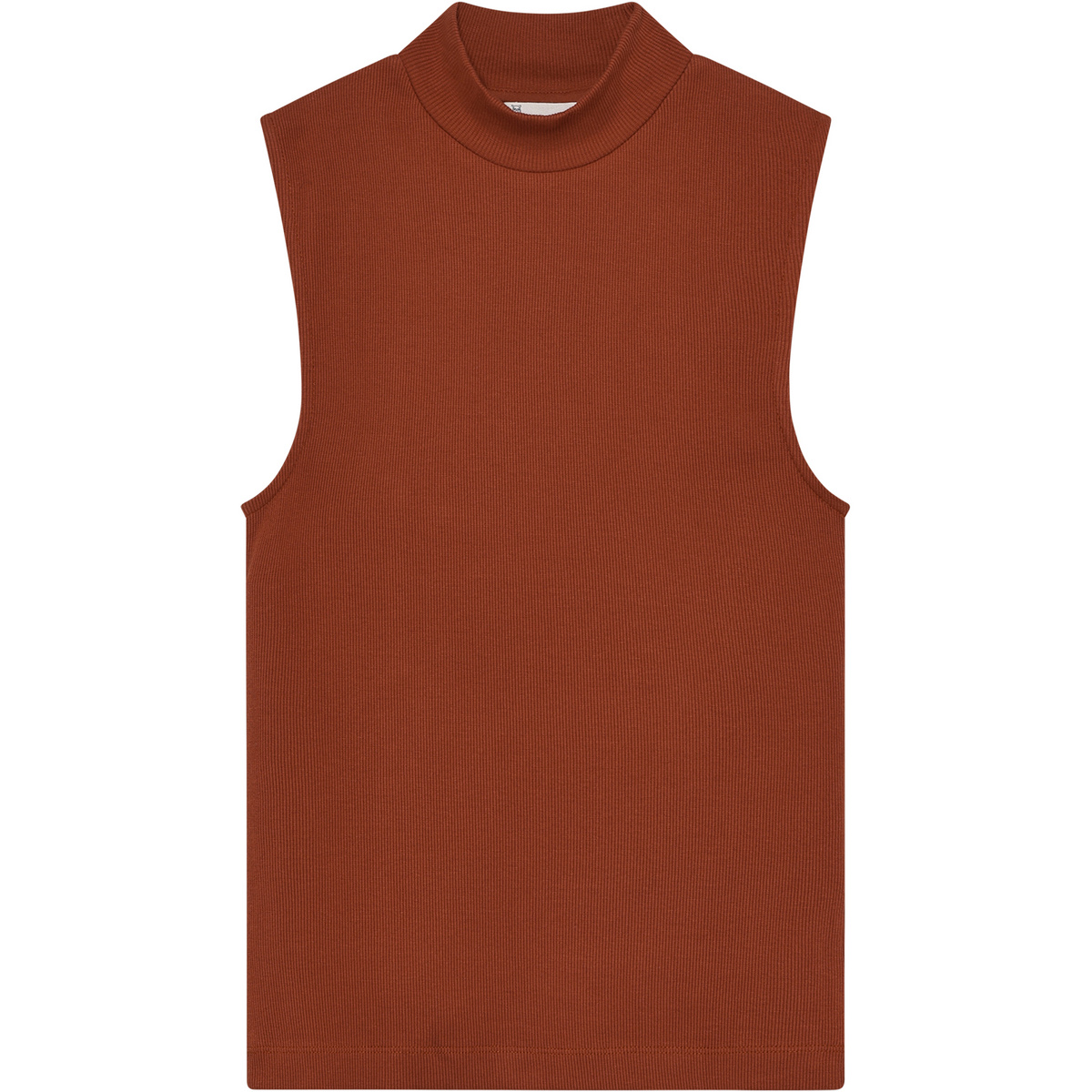 KnowledgeCotton Apparel Damen High Neck Rib Top